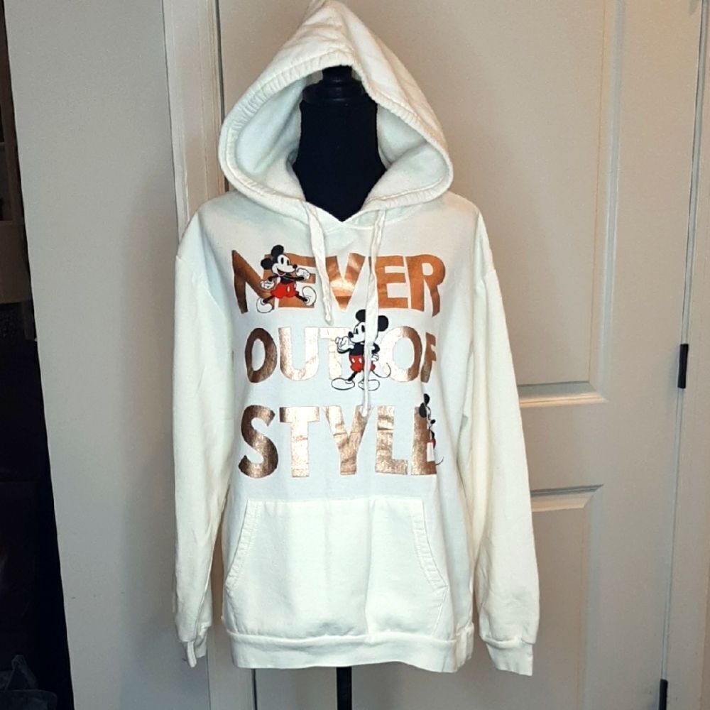 Disney White Hoodie with Gold Accents